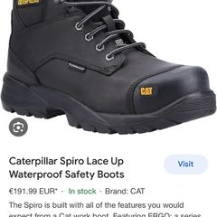 Caterpillar Spiro Lace Up Waterproof Safety Boots size 13