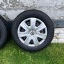 VW POLO ,3 steel rims with good tyres & 4 VW polo hub caps Image 2