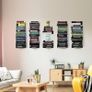 NEW SALE | Invisible Floating Bookshelf for Wall Mounted, 4 Tier Vertical Spine Book Tower, 2 Pack White Image 2