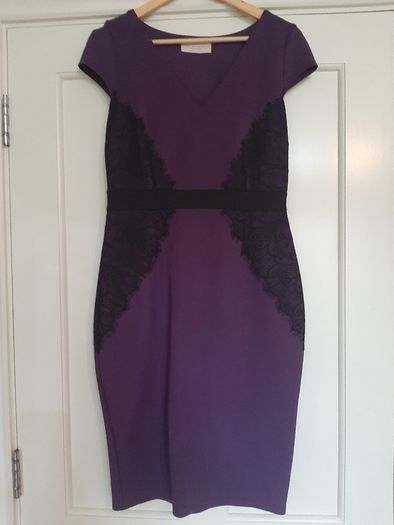 Purple Black Dress - Dorothy Perkins - Size 12
