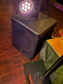 Yamaha DSR118 active subs pair with covers