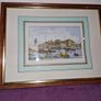 Antique Coloured etching of Angers Le Chateau Et Le Pont Suspendu Image 2