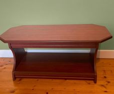Dark Wood Coffee Table with Lower Shelf | Excellent Condition
