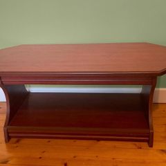 Dark Wood Coffee Table with Lower Shelf | Excellent Condition