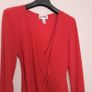 Joseph Ribkoff Red V-Neck Long Sleeve Draped Wrap Bodycon Midi Dress 12UK/40EU Image 8