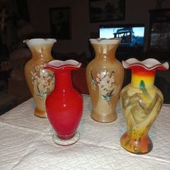 4 beautifu handmade l vases
