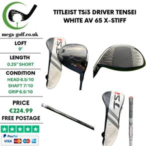 Titleist TSi3 Driver / 9 Degree / Tensei White AV 65 X-Stiff