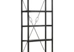 5-Tier Bookcase Black 90x30x180 cm Solid Mango Wood
