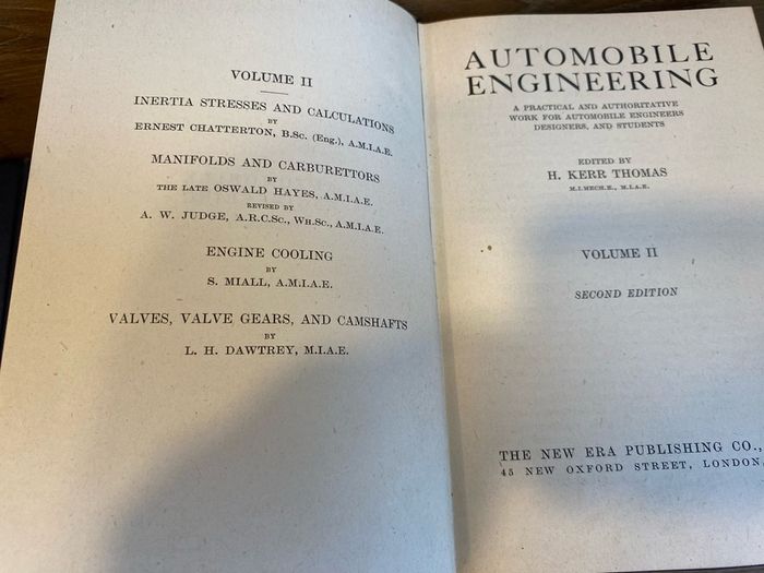 Automobile Engineering - Volumes I to VII (Complete) 1949