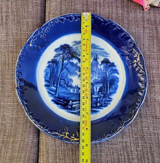 Antique Wedgwood & Co Royal Semi Porcelain Plate England c.1890-1900 Landscape Castle