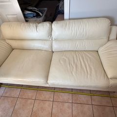 Italian Leather 3 Piece Suite  2 Seater Sofa + 2 Armchairs