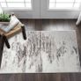 Area Rugs Modern Abstract Rug Soft Pile for Living Room Dining Room Bedroom Home Decor Non-Slip Carpet (Light Grey/Lvory, 80 x 120 cm) Image 5