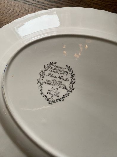 J & G Meakin Blue Nordic England Ironstone Platter