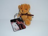 Personalised photo keyring with teddy bear keychain
