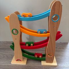Wooden Car Roll toy wood frame -brilliant toy!