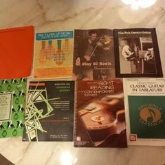 8 music books, Beatles, Guitar, D18 post 6e