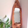 Large Live Edge Wood Wall Mirror With Shelf Image 6