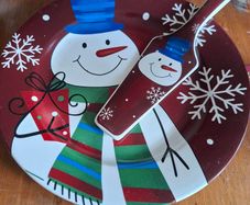 Christmas plates and servers