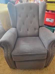 Recliner children's armchair, grey