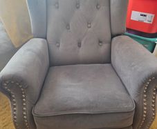 Recliner children's armchair, grey