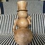 New bespoke 26cm high rustic wood effect  table top snowman Image 6