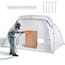 Spray Paint Shelter, 10x7x6ft Portable Spray Paint Tent with Built-In Floor & Mesh Screen, Foldable Pop Up Paint Booth for Furniture Large DIY Hobby Tool Painting Station Image 4