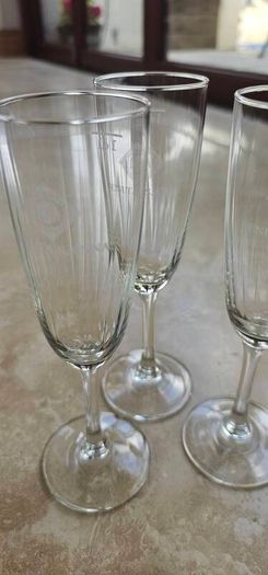 Tenuta S'Anna branded champagne/prosecco flute