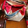SAMOON SCARF in red light grey black white and blue Image 4