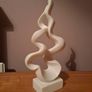BNIB Flame Sculpture White Resin Image 2