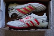 Football Boots Adidas Predator X White/Red Beckham (2009) Size 7.5UK FG