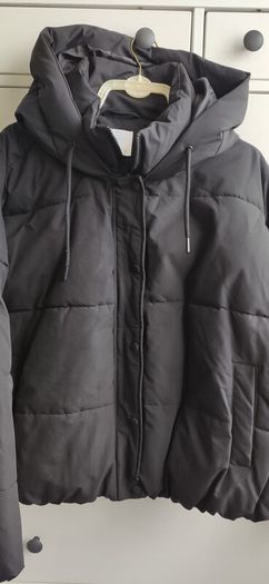 Primark Black Hooded Puffer Jacket Coat Size XL  Worn Once