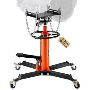 Jack, 600 kg Hydraulic Telescoping Transmission Jack, 81 -170 cm High Lift Floor Jack Stand with Foot Pedal