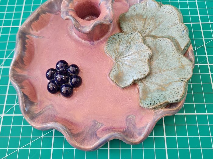 ElderBush Pottery Candlestick Holder