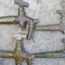 Antique Brass Handle Barrel spigot Tap Horse Head Image 2