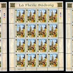 2003 Ireland St Patrick's Day (41c St. Patrick, 50c Cathedral & 57c Parade) Commemorative Stamp Sheetlet Plate 1A1A1A1A Mint Never Hinged (MNH)