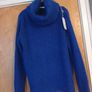 Mika Elles Royal Blue Jumper With  Cowl Neck.   S, 14-16.   B.N.W.T Image 3