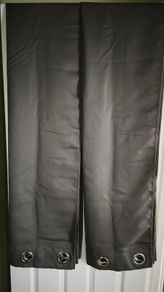 Grey curtains with eyelets set of 2 H240 w140.