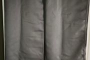 Grey curtains with eyelets set of 2 H240 w140.
