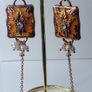 Elegant Gold & Yellow Period Ornate Style Earrings Image 9