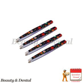 4x Stainless Steel Women Lady Hair Removal Eyebrow Tweezer Beauty Makeup