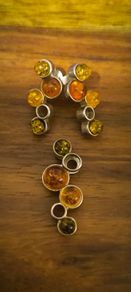 Sterling silver 925 set with amber