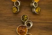 Sterling silver 925 set with amber