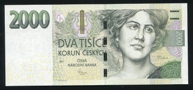 Czech Republic (czechia) - 2000 Korun 2007 Banknote P-26d (unc)