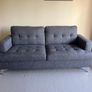 Grey Fabric 3 Seater Sofa Image 2
