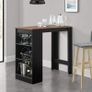 Compact Home Bar Table With Storage Shelves Image 6