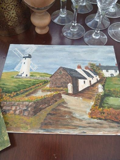 original oil on canvas paintings Signed not framed