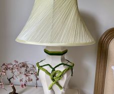 Pair of French ceramic lamps, 1970s