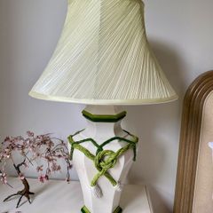Pair of French ceramic lamps, 1970s