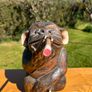Hand carved wooden monkey Folk Art Image 3