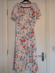 gorgeous floral wrap midi dress from D Anna of London